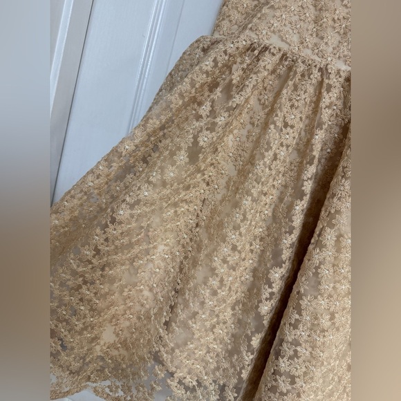 Noralee Mara Dress – Antique Daisy Champagne – Size 10 Girl - Picture 6 of 12